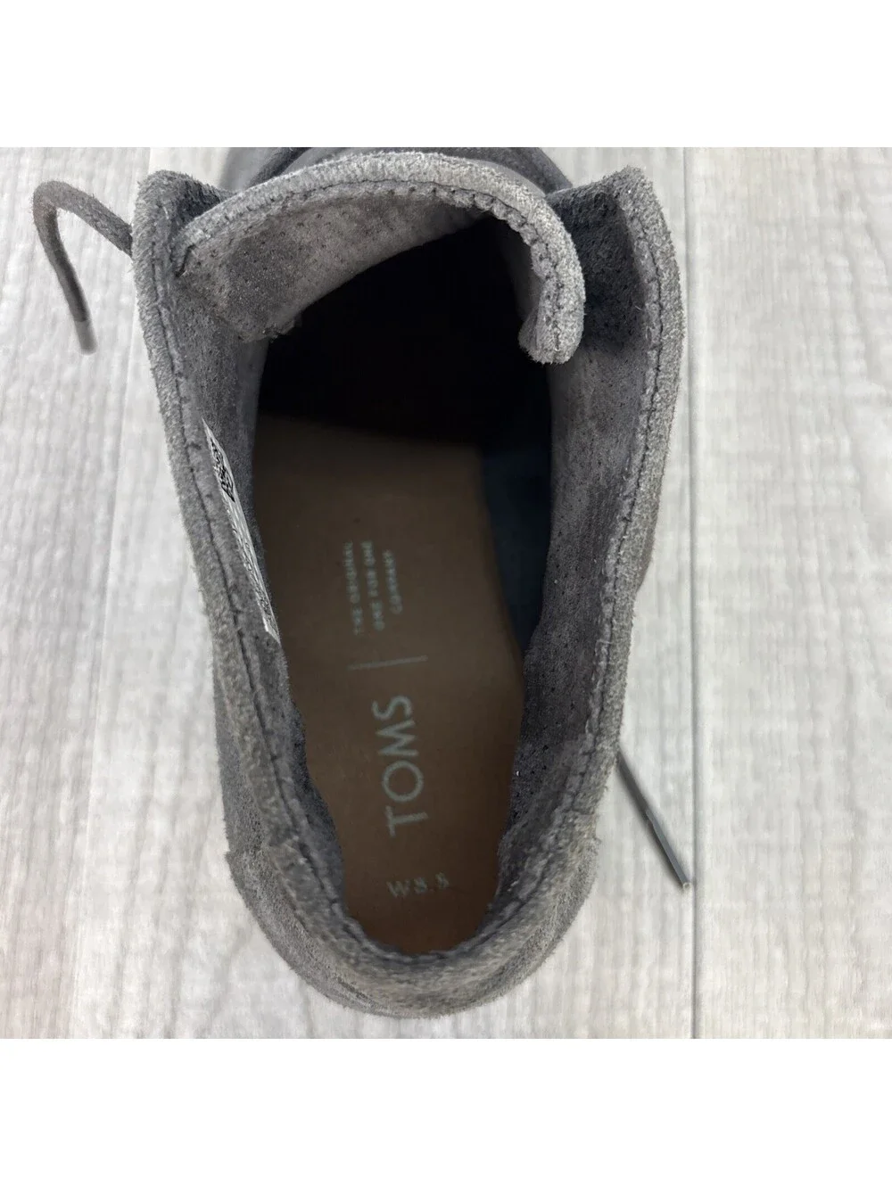 TOMS Desert Wedge Suede Chukka Bootie Grey 8.5